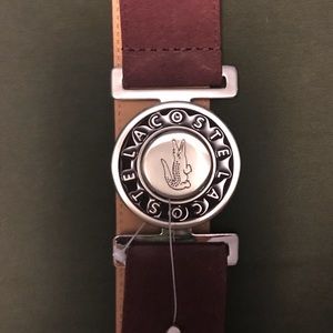 Lacoste suede leather belt